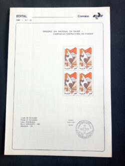 Edital 1980 16 Mal De Chagas Microscópio Saúde Sem Selo