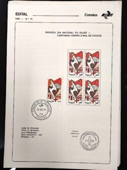 Edital 1980 16 Mal de Chagas Microscópio Saúde Com Selo CPD PB