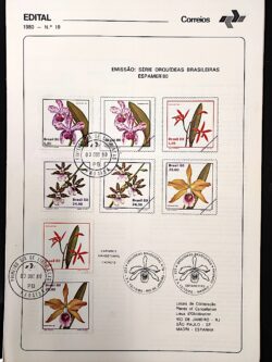 Edital 1980 19 Orquideas Brasileiras Flor Com Selo CPD PB