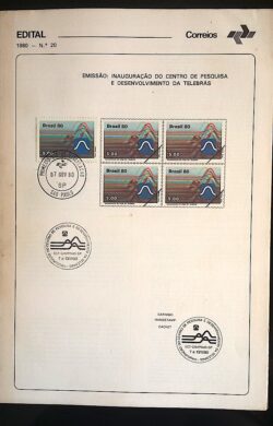 Edital 1980 20 Telebras Comunicação Com Selo CBC e CPD SP
