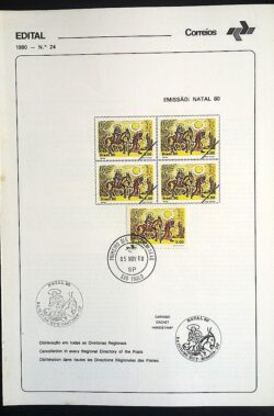 Edital 1980 24 Natal Religião Com Selo CBC e CPD SP