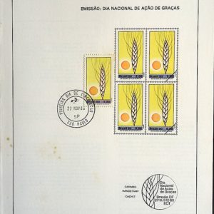 Edital 1980 27 Acao de Graças Religião Com Selo CPD SP
