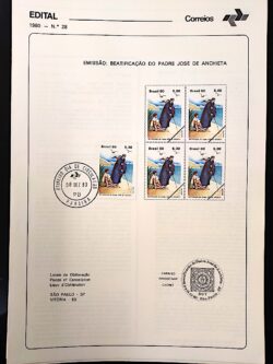 Edital 1980 28 Jose de Anchieta Religiao Com Selo CPD PB
