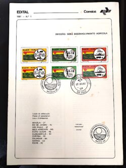 Edital 1981 01 Desenvolvimento Agrícola Economia Com Selo CBC e CPD SP