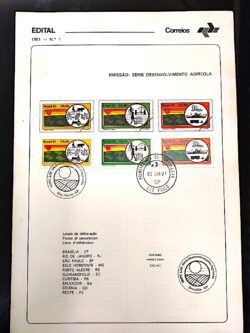 Edital 1981 01 Desenvolvimento Agrícola Economia Transporte Com Selo CBC e CPD SP