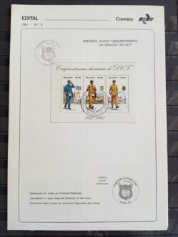 Edital 1981 03 Criação DCT Carteiro Serviço Postal Com Selo CBC CPD BSB
