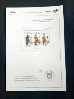 Edital 1981 03 Criação DCT Carteiro Serviço Postal Sem Selo