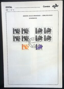 Edital 1981 05 Recursos Econômicos Laranja Uva Com Selo CPD SP