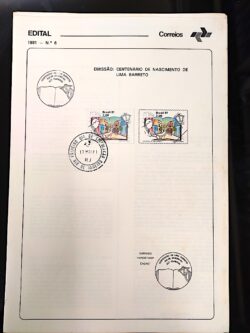 Edital 1981 06 Lima Barreto Literatura Com Selo CPD CBC RJ