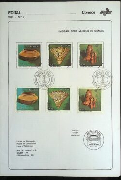 Edital 1981 07 Museus de Ciencia Com Selo CBC Club