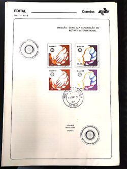 Edital 1981 09 Rotary Internacional Com Selo CBC e CPD SP
