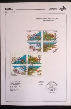 Edital 1981 10 Proteção Meio Ambiente Peixe Com Selo CPD PB