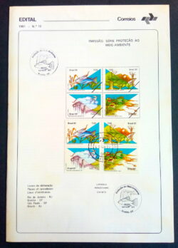 Edital 1981 10 Proteção Meio Ambiente Peixe Com Selo Cpd CBC DF