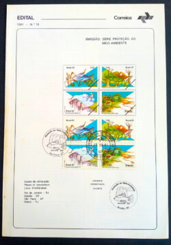 Edital 1981 10 Protecao Meio Ambiente Peixe Com Selo Cpd CBC SP