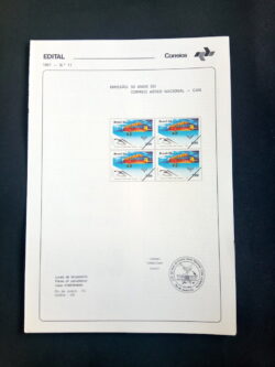 Edital 1981 11 Correio Aereo Nacional Avião Sem Selo