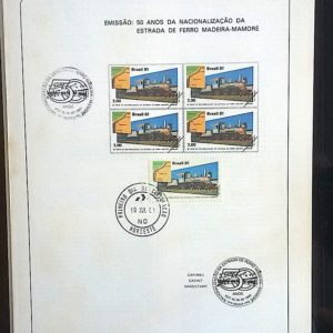 Edital 1981 12 Estrada Ferro Trem Com Selo CPD e CBC Nordeste