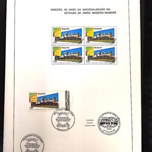 Edital 1981 12 Estrada de Ferro Trem Com Selo CBC PB