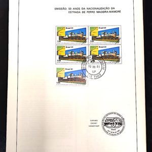 Edital 1981 12 Estrada de Ferro Trem Com Selo CPD SP