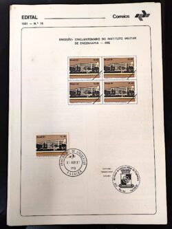 Edital 1981 15 Instituto Militar Engenharia IME Educação Com Selo CPD PB