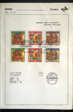 Edital 1981 16 Bailados Populares Festa Música Com Selo CBC e CPD SP