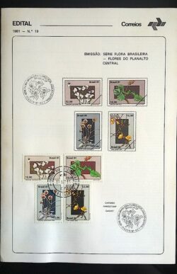 Edital 1981 19 Flora Flor Planalto Central Com Selo CPD CBC DF