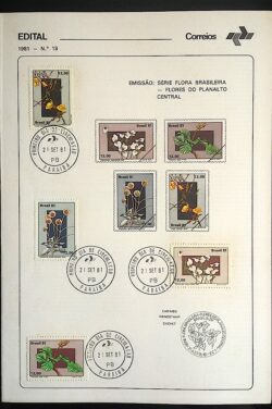 Edital 1981 19 Flora Flor Planato Central Com Selo CPD PB