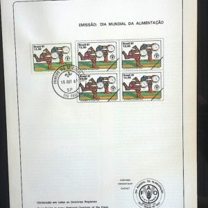 Edital 1981 22 Dia Mundial Alimentação Com Selo CPD SP