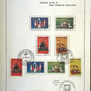 Edital 1981 25 Presepios Populares Natal Religião Jesus Com Selo CBC e CPD SP