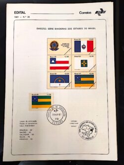 Edital 1981 26 Bandeiras Estados Brasileiros Com Selo SE CPD PB