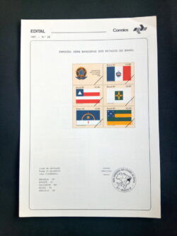 Edital 1981 26 Bandeiras Estados Brasileiros Sem Selo