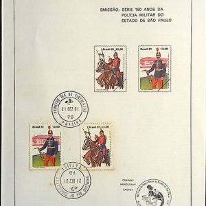 Edital 1981 30 Polícia Militar SP Fardas Cavalo Com Selo CPD PB