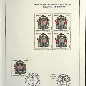 Edital 1981 31 Biblioteca do Exército Educação Militar Com Selo CPD PB