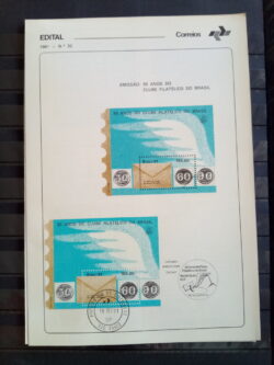 Edital 1981 32 Clube Filatélico do Brasil Com Selo CPD SP