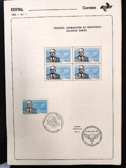 Edital 1982 01 Brigadeiro Eduardo Gomes Militar Com Selo CBC PB