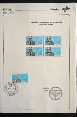 Edital 1982 01 Brigadeiro Eduardo Gomes Militar Com Selo CPD PB
