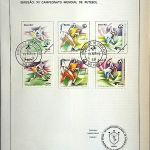 Edital 1982 04 Campeonato Mundial de Futebol Esporte Com Selo CPD SP ÚLTIMO