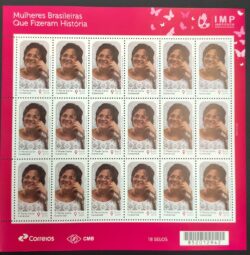 C 3873 Selo Mulheres Brasileiras Que Fizeram Historia Maria da Penha Direitos da Mulher 2019 Folha