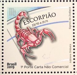 C 3872 Selo Signos do Zodiaco Escorpiao 2019