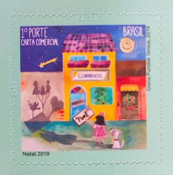 C 3876 Selo Natal Cachorro Serviço Postal 2019
