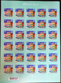 C 3876 Selo Natal Cachorro Serviço Postal 2019 Folha