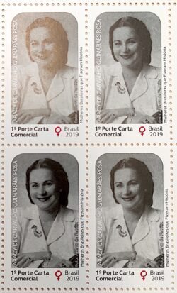 C 3878 Selo Mulheres Brasileiras Que Fizeram Historia Aracy Guimaraes Rosa 2019 Quadra