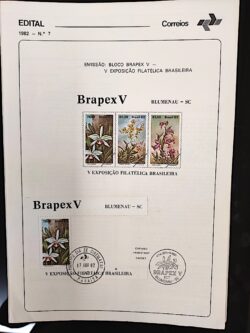 Edital 1982 07 BRAPEX V Exposição Com Selo CPD PB
