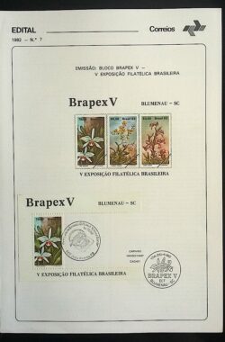 Edital 1982 07 BRAPEX V Exposição Filatélica Com Selo CBC PB