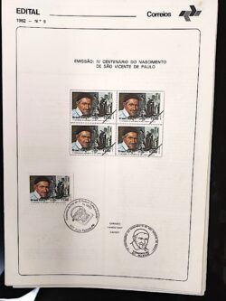 Edital 1982 09 Sao Vicente de Paulo Religião Com Selo CBC PB