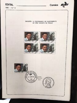 Edital 1982 09 Sao Vicente de Paulo Religião Com Selo CPD PB