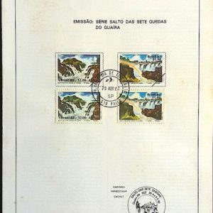 Edital 1982 10 Sete Quedas Guaíra Cachoeira Com Selo CPD SP
