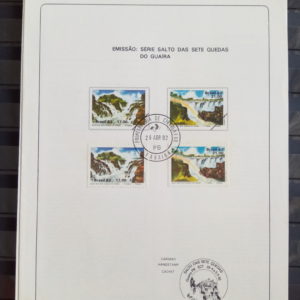 Edital 1982 10 Sete Quedas do Guaíra Cachoeira Com Selo CPD PB