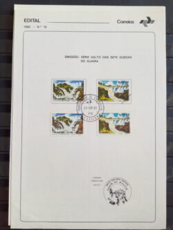 Edital 1982 10 Sete Quedas do Guaíra Cachoeira Com Selo CPD PB