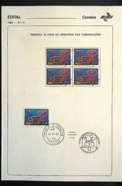 Edital 1982 11 Ministério das Comunicações Comunicação Telefone Com Selo CPD PB