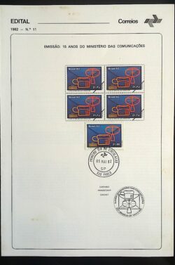 Edital 1982 11 Ministério das Comunicações Comunicação Telefone Com Selo CPD SP